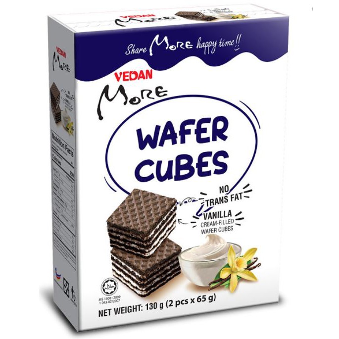 BÁNH XỐP WAFER CUBES VEDAN MORE 130G-MALAYSIA