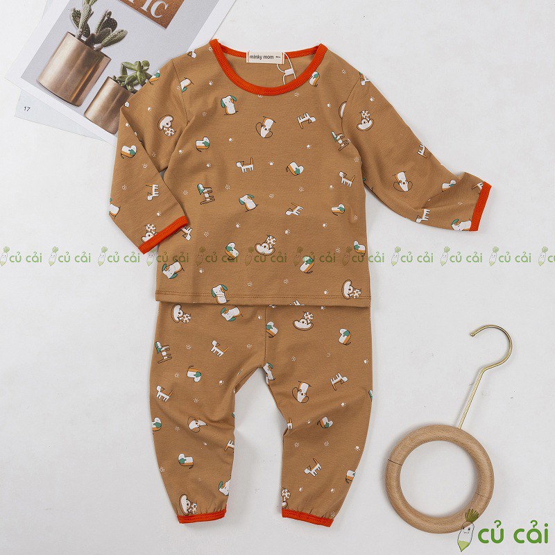 Bộ dài tay chất liệu cotton dày dặn cho bé BTD18