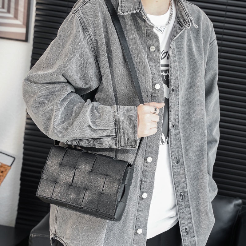 Túi Đeo Chéo siêu bền thời trang nam nữ Kuu Clothes Màu Đen chống thấm nước tùy ý điều chỉnh - Túi Knit Bag