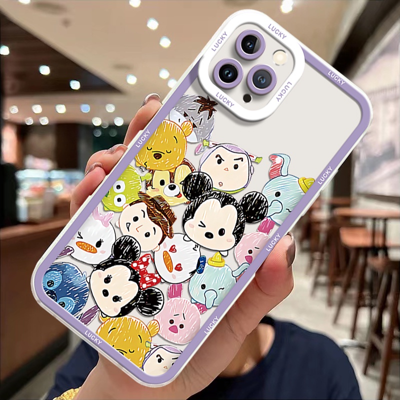 Ốp Điện Thoại Dẻo Trong Suốt Họa Tiết Hoạt Hình Dễ Thương Chống Sốc Cho IPhone 11 12 13 Pro Max XR XS X 8 7 6 6S Plus