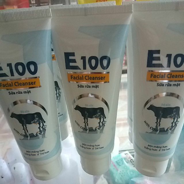 Sữa rửa mặt e100 sữa bò 80g