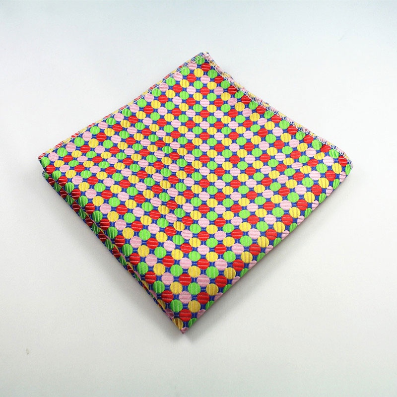 Khăn Tay Vuông 23 * 23CM Họa Tiết Sọc Caro / Chấm Bi Phong Cách Doanh Nhân Cho Nam