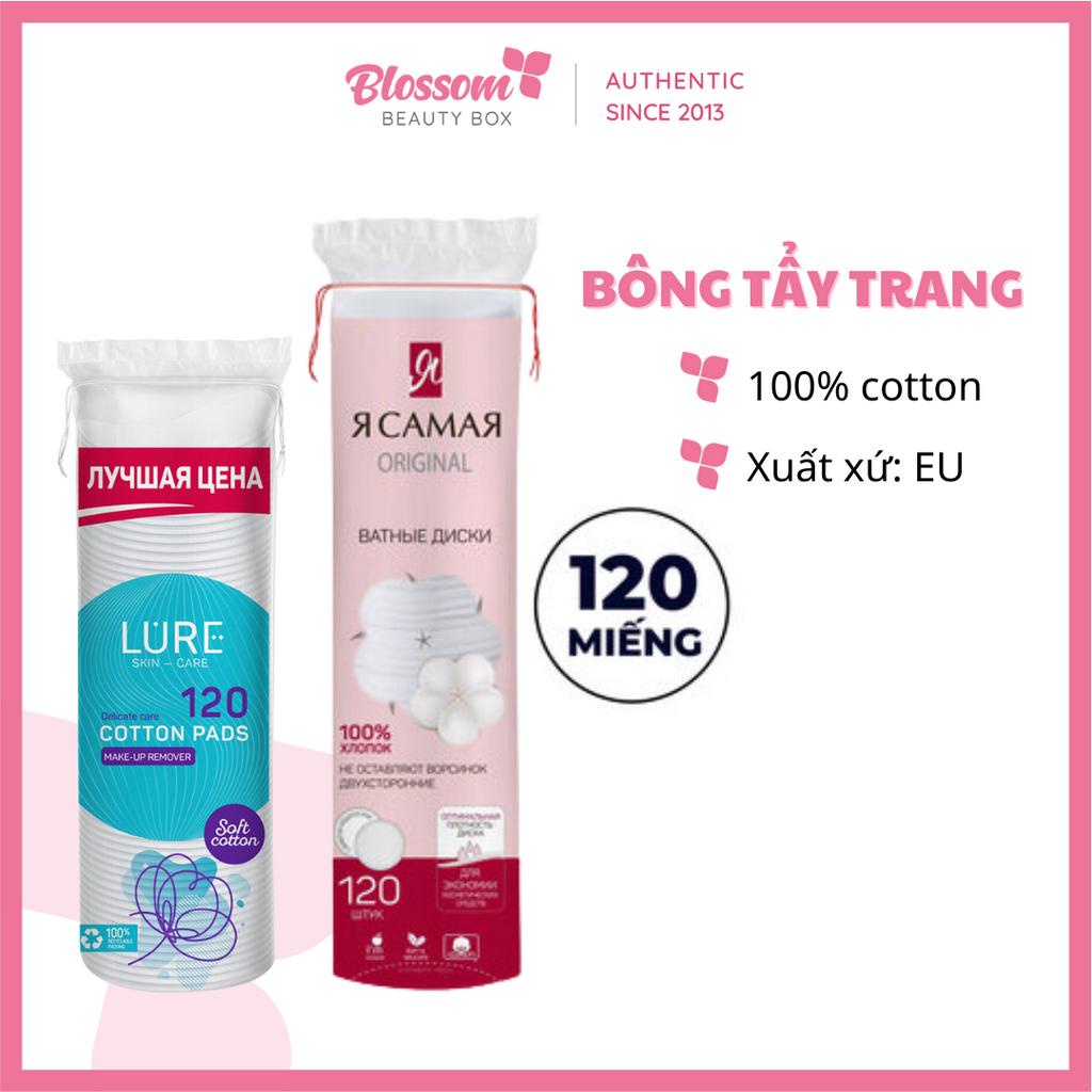 Bông tẩy trang IPEK, không xù, có may viền