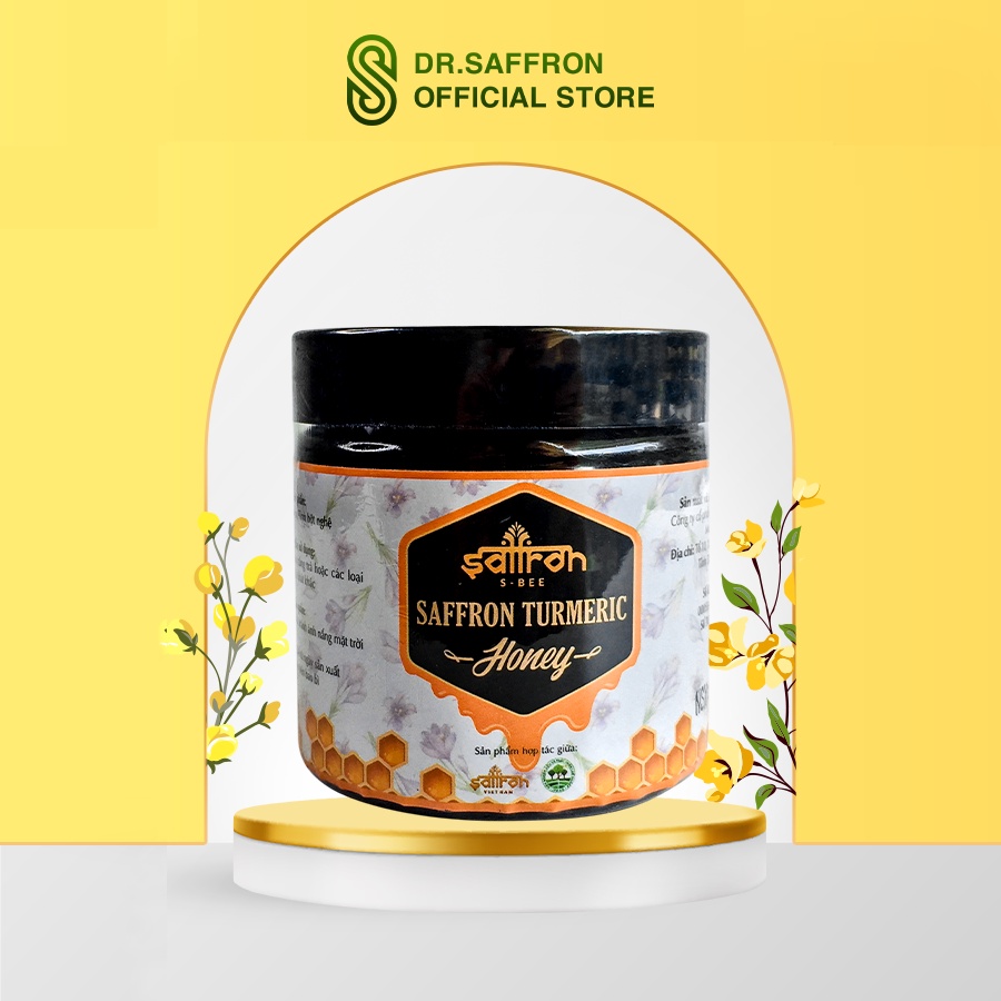 Saffron Tumeric Honey Saffron Mật Ong Tinh Bột Nghệ Saffron Việt Nam Lọ Thủy Tinh 180ml
