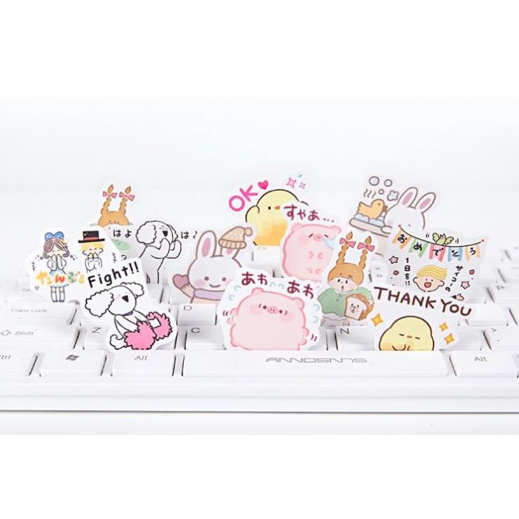 Bộ 45 Sticker Gà Và Thỏ E73
