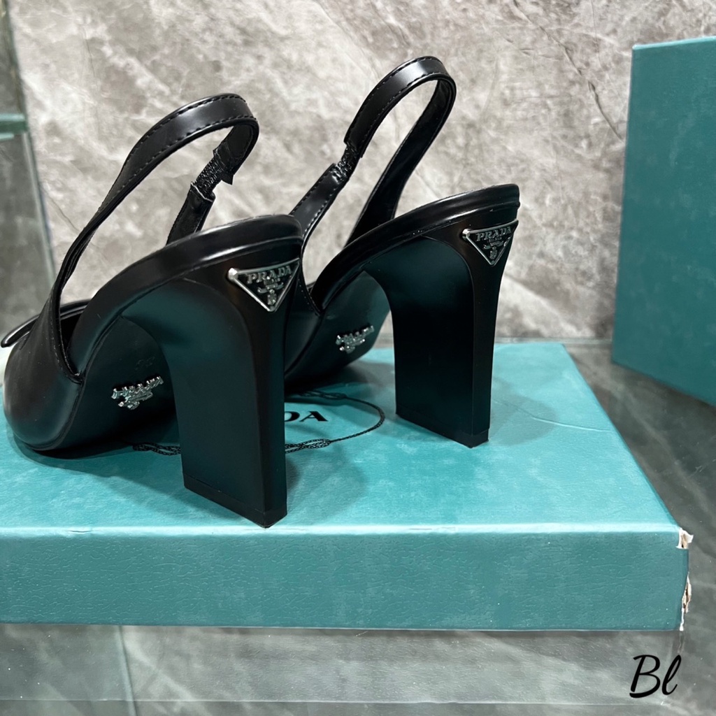 Sandal Prada 2 Màu Đen Kem Full Size 35-39