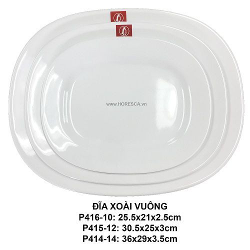 Combo 3 đĩa xoài vuông kich thước khác nhau hàng thái lan