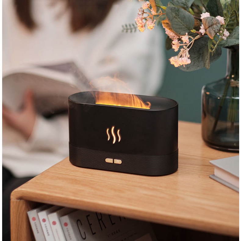 Máy Khuếch Tán Tinh Dầu Tạo Độ Ẩm Không Khí Hình Ngọn Lửa