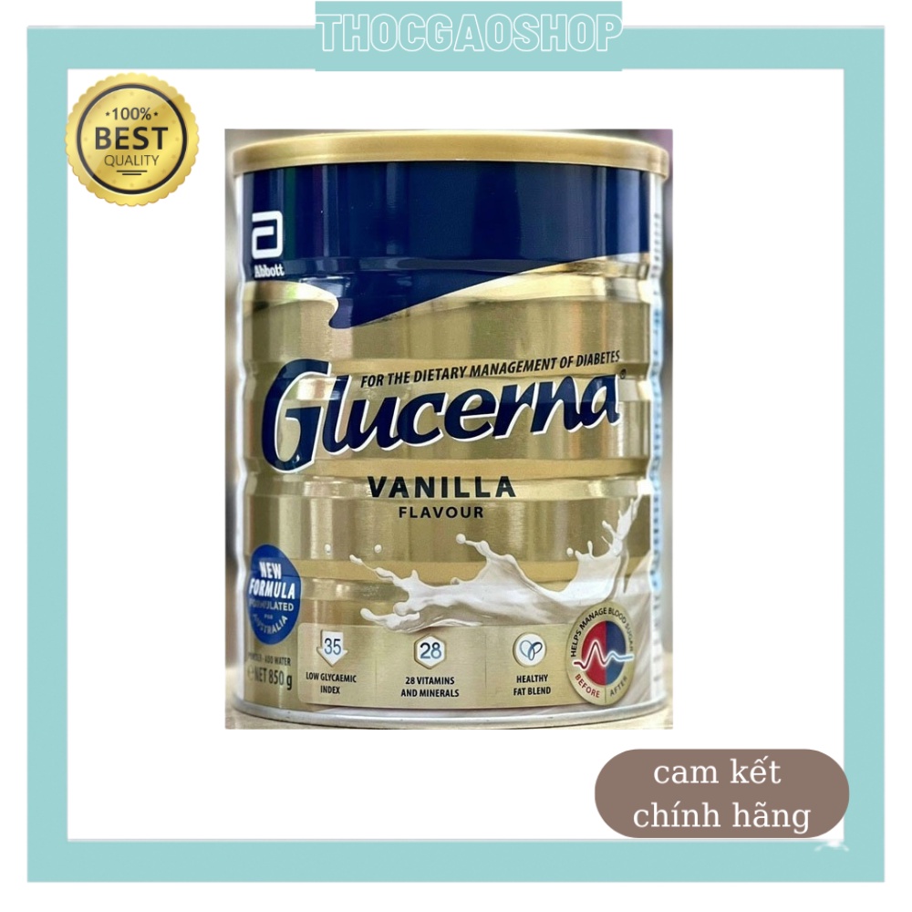 Sữa tiểu đường Glucerna Úc 850gr dinh dưỡng hợp lý cân đối cho người tiểu đường (mẫu mới nhất)