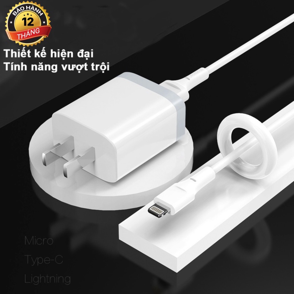 Bộ Củ + cáp sạc SD DESIGN C66 chính hãng sạc nhanh an toàn cho điện thoại Android,Iphone