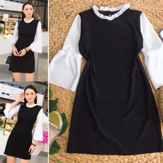 Đầm suông tay loe from rộng kèm hình chụp thật