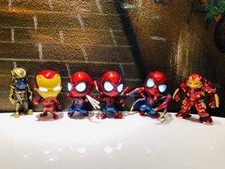 Mô Hình - Spider Man, Iron Man Có Led ( Bộ 4 )