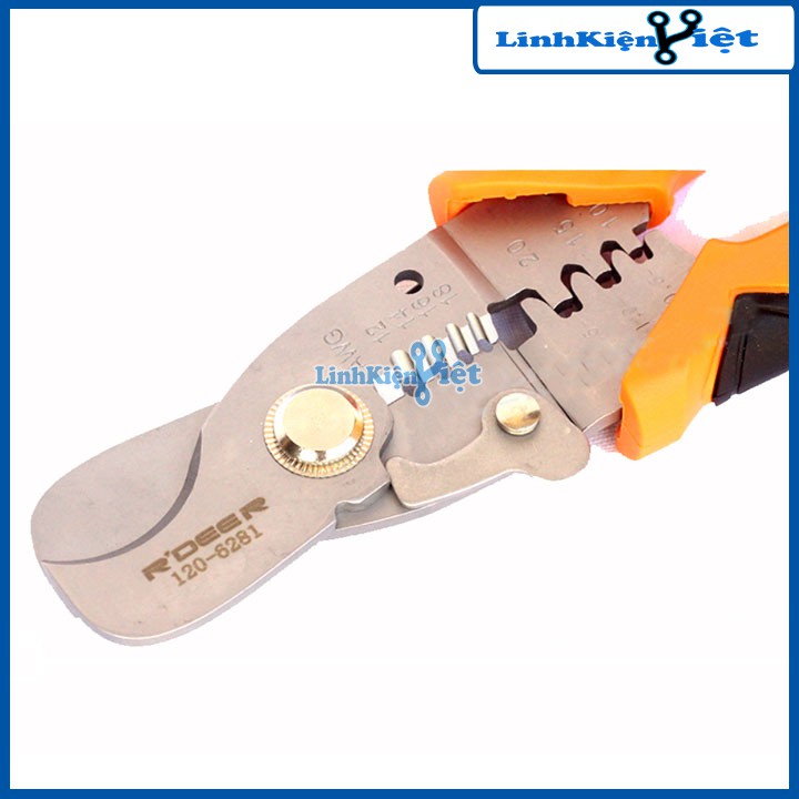 Kìm Đa Năng 3 Trong 1 R'DEER 120-8281 (Cắt-Tuốt-Bấm Cốt)