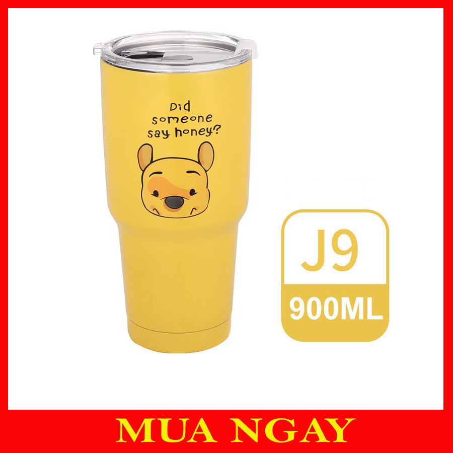 Combo Cốc Ly Giữ Nhiệt 900ml Thái Lan Yeti Tặng Kèm Túi Đựng, Ỗng Hút Và Cọ Rửa Cute