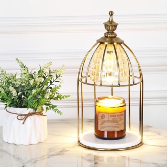 Đèn đốt nến thơm lồng chim có Hẹn giờ 2,4,6, 8H + chỉnh độ sáng - Phụ kiện nến Yankee, BBW