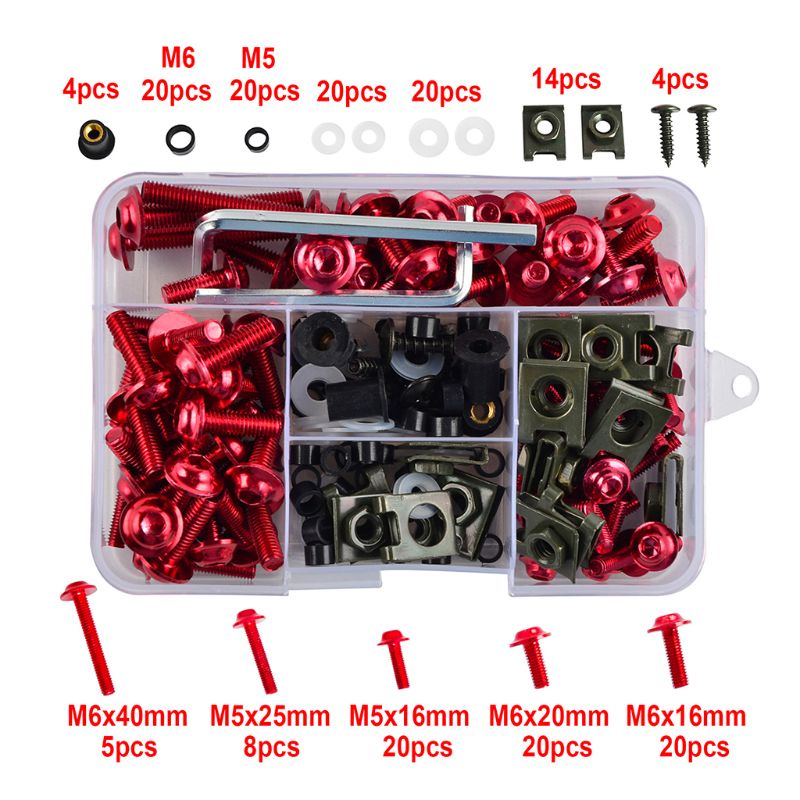 Bộ Bu Lông M5 Bằng Hợp Kim CNC Chuyên Dụng Cho Xe Mô Tô Kawasaki Suzuk