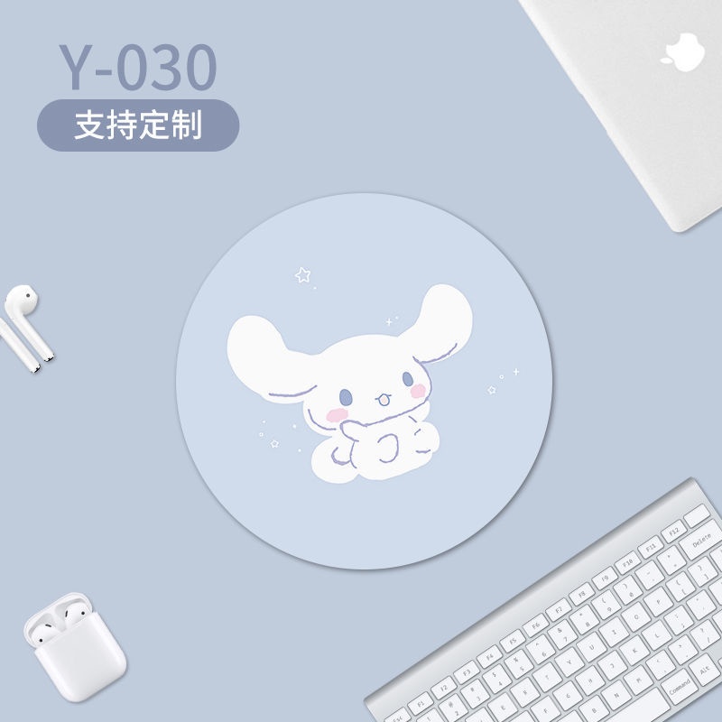Tấm Lót Chuột Và Bàn Phím Chống Trượt Hình Tròn Họa Tiết Hoạt Hình Dễ Thương