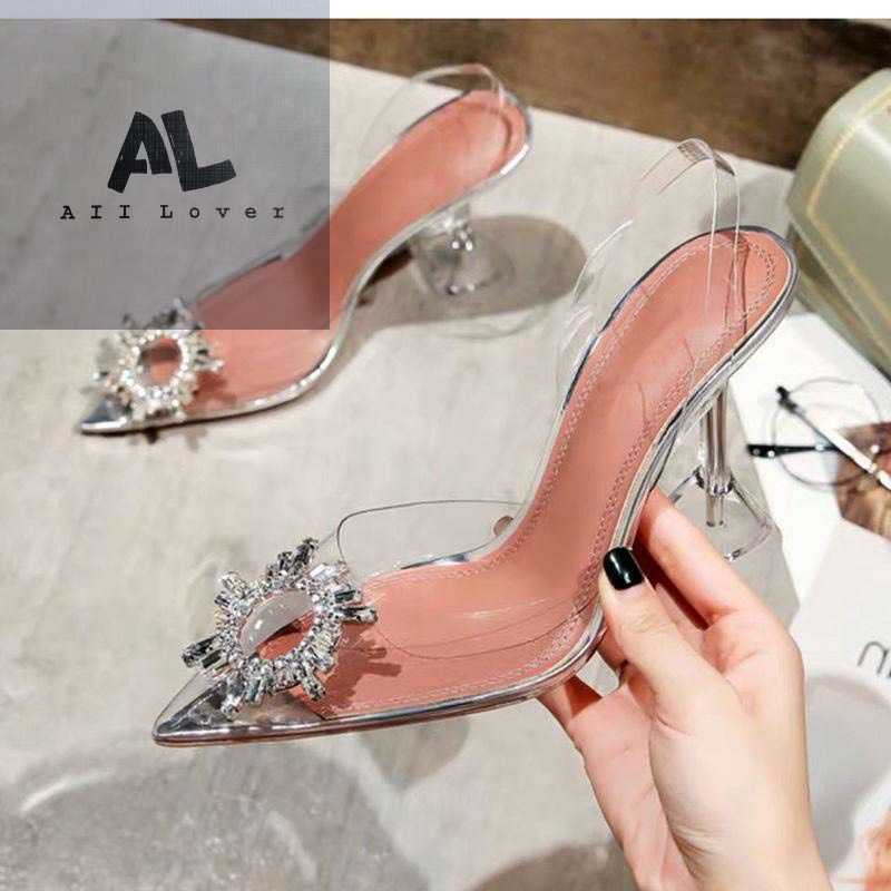 GIÀY THỜI TRANG ALI LOVER -  CAO GÓT BÍT MŨI TAG ĐÁ - GIÀY NỮ MICA MŨI NHỌN GÓT TRỤ QUAI HẬU -  AG220921