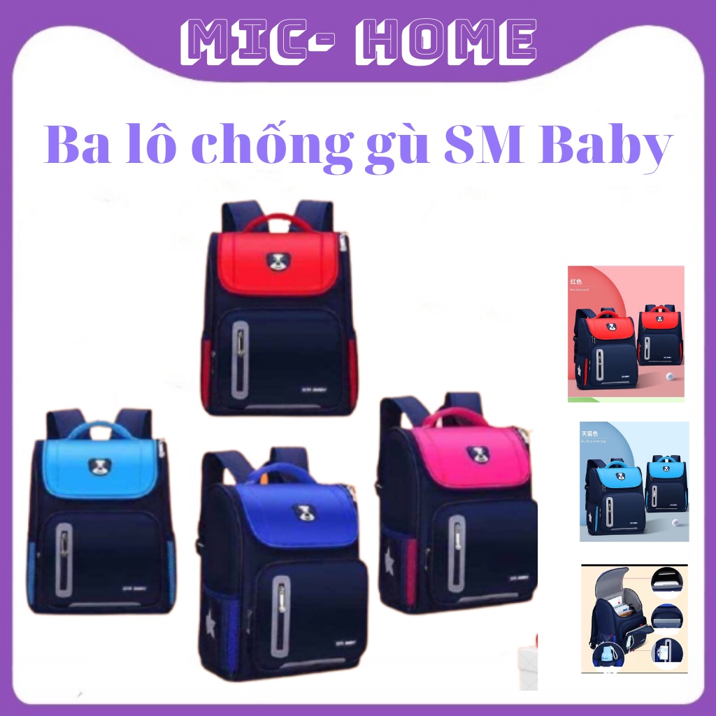 Balo học sinh tiểu học cho bé trai bé gái , cặp học sinh trẻ em cấp 1 từ lớp 1 - lớp 5 chống gù có phản quang