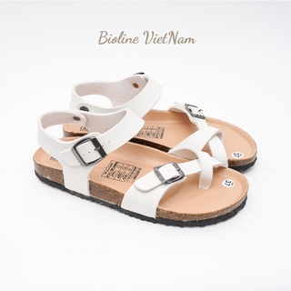 Bioline - Dép Sandals Đế Trấu - Dép Sandal xỏ ngón nam nữ văn phòng - Dép Da Pu - Mã PuK14