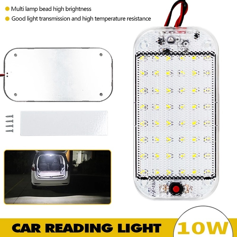 1 Bộ Đèn LED Siêu Mỏng Hình Vỏ Sò Pha Lê Chuyên Dụng Cho Xe Hơi