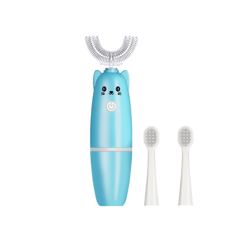 Bàn Chải Đánh Răng Điện Tử Tự Động Hình Chữ U 360 Độ Họa Tiết Hoạt Hình Độc Đáo Cho Bé