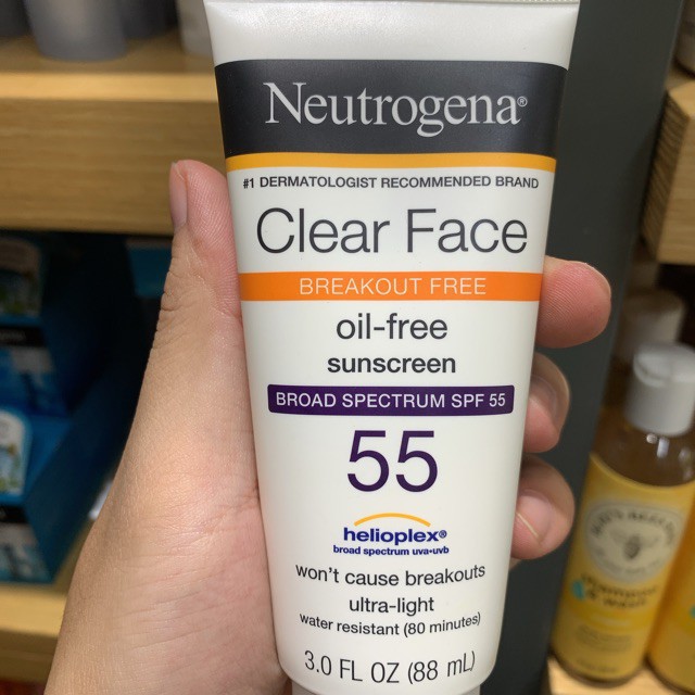 PMY HSFE Kem chống nắng da mụn Neutrogena Clear Face Break-Out Free Liquid Lotion SPF 55 ( 88mL ) 25 20