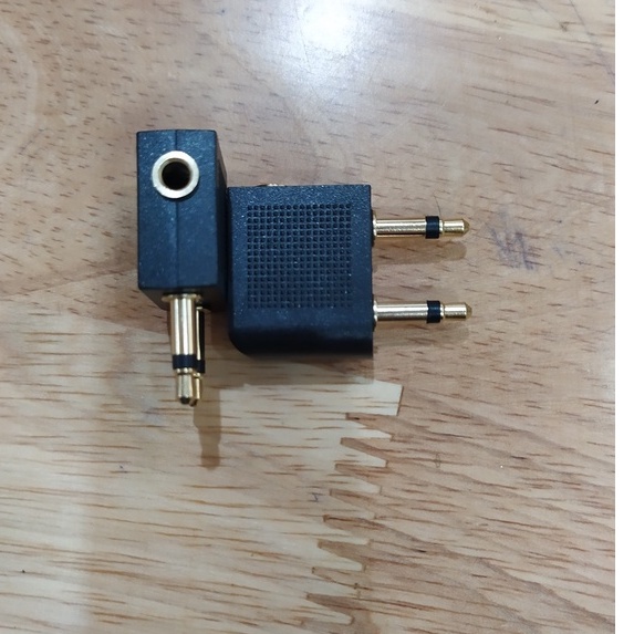 Đầu Gộp 2 Audio 3.5mm Mono Vào 1 Audio 3.5mm Stereo - Jack Cắm Tai Nghe Trên Máy Bay - AUDI265