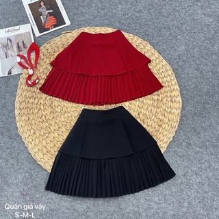 Chân Váy Tầng Xinh Trơn Đen/Trắng/Đỏ/Be