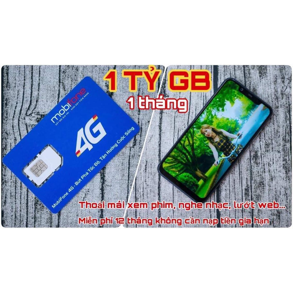 Sim 4G Mobifone Vpbank51 - VPB51 Không giới hạn DATA, MAX băng thông. Trọn gói 12 tháng