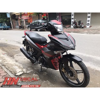 Tem Trùm Exciter 150 Đen Nhám Chỉ ĐỎ Semakin