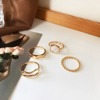 [Vanh.vanh94][Set 4 nhẫn]Nhẫn mạ vàng
