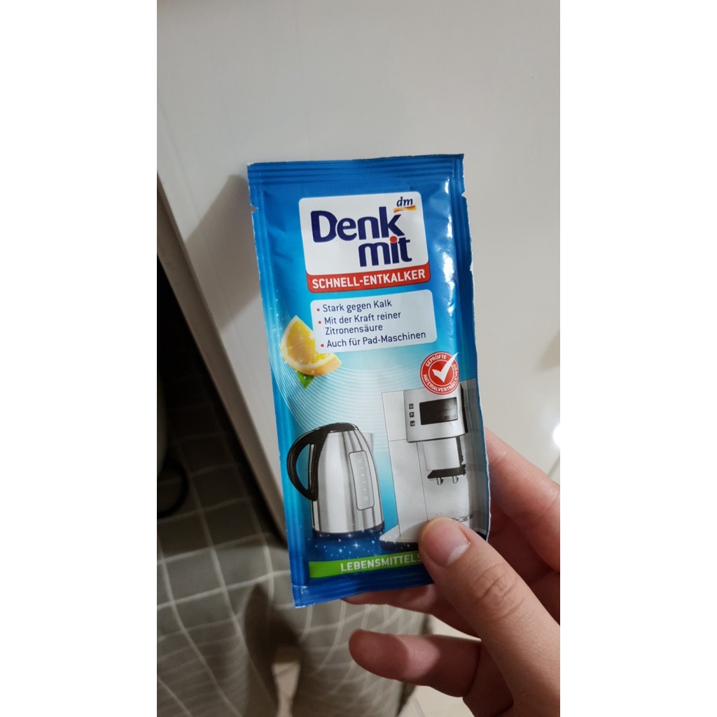 Dung Dịch Tẩy Cặn Nước Denkmit Khử Cặn Canxi, Vôi Trong Ấm Siêu Tốc, Bình Nước Nhập Đức Chính Hãng