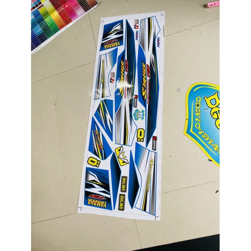 ( Quí khách vui lòng mang ra tiệm cho thợ dán ) Tem Sirius xanh đen