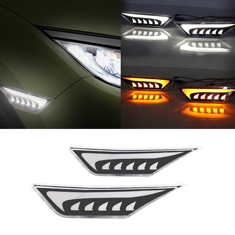 Đèn LED ô tô 2PCS Bảng đèn chiếu sáng bên có đèn báo rẽ cho Honda Civic sedan 2016-2019 10TH