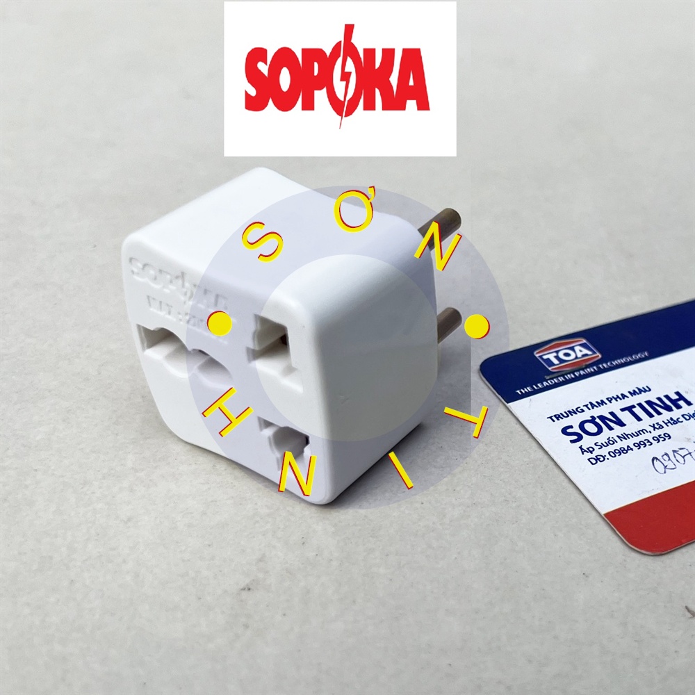 Ổ Cắm - Phích Cắm SOPOKA P7 Chuyển Đổi 3 Chân Thành 2 Chân