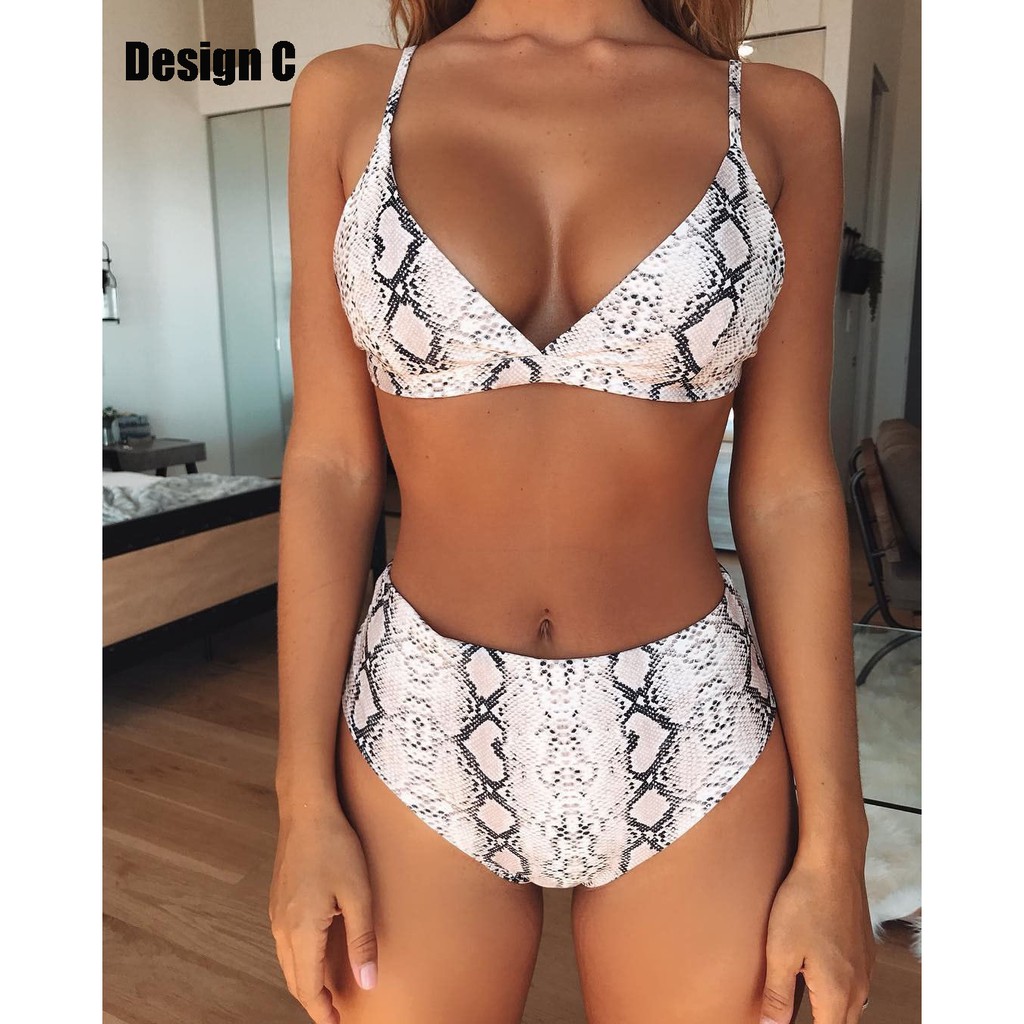 Set bikini đi biển nâng ngực lưng cao hoạ tiết hoạt hình | BigBuy360 - bigbuy360.vn
