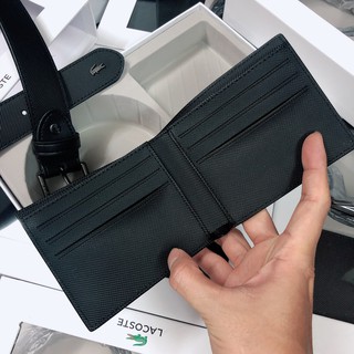 Set Lacoste ví gân + nịt gài dây gân - S159
