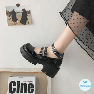 Giày lolita đế cao 6cm 3 quai ulzzang hàn quốc giá rẻ llt008-zoee