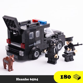 Đồ chơi lắp ghép xe cảnh sát đặc nhiệm - Police S.W.A.T Car Hsanhe 6504 - Đồ chơi trí tuệ
