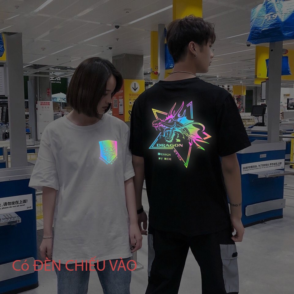 Áo  Phản Quang Đa Sắc Tay Lỡ Unisex