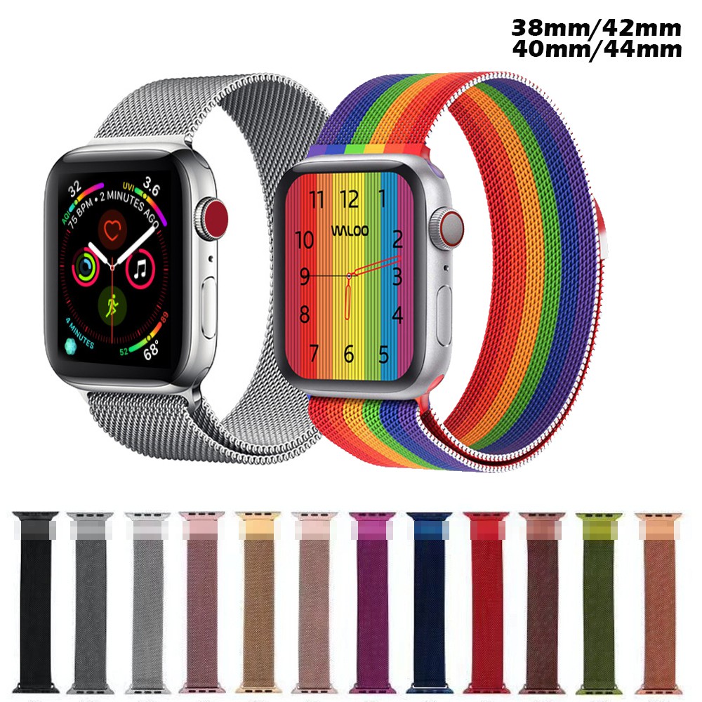 Dây đeo kim loại cho đồng hồ thông minh apple watch 7 41mm 45mm 38mm 40mm 42mm 44mm