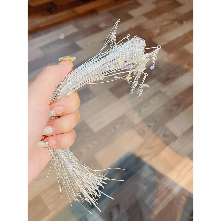 Lõi dây bạc xỏ đá làm vòng tay - chỉ bạc xâu vòng