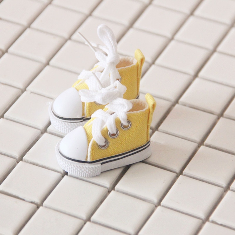 Giày Vải Canvas Mini Handmade Xinh Xắn Cho Búp Bê Barbie 7