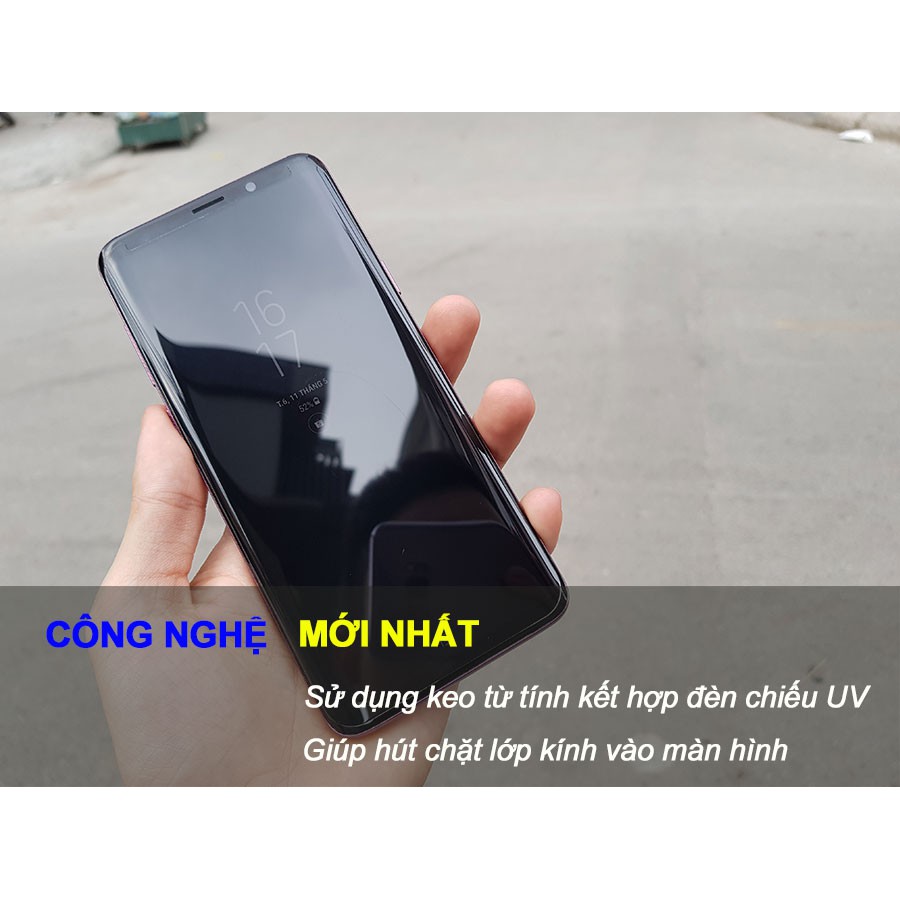 Miếng dán kính cường lực Samsung Note 8 full keo nước UV full màn hình loại tốt