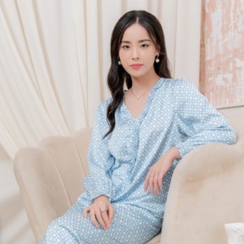 Bộ đồ ngủ lụa thu đông IK 0724