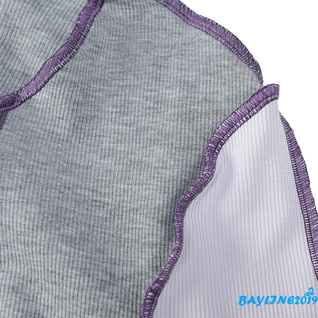 Áo Croptop Tay Dài Phối Màu Thời Trang Cho Nữ