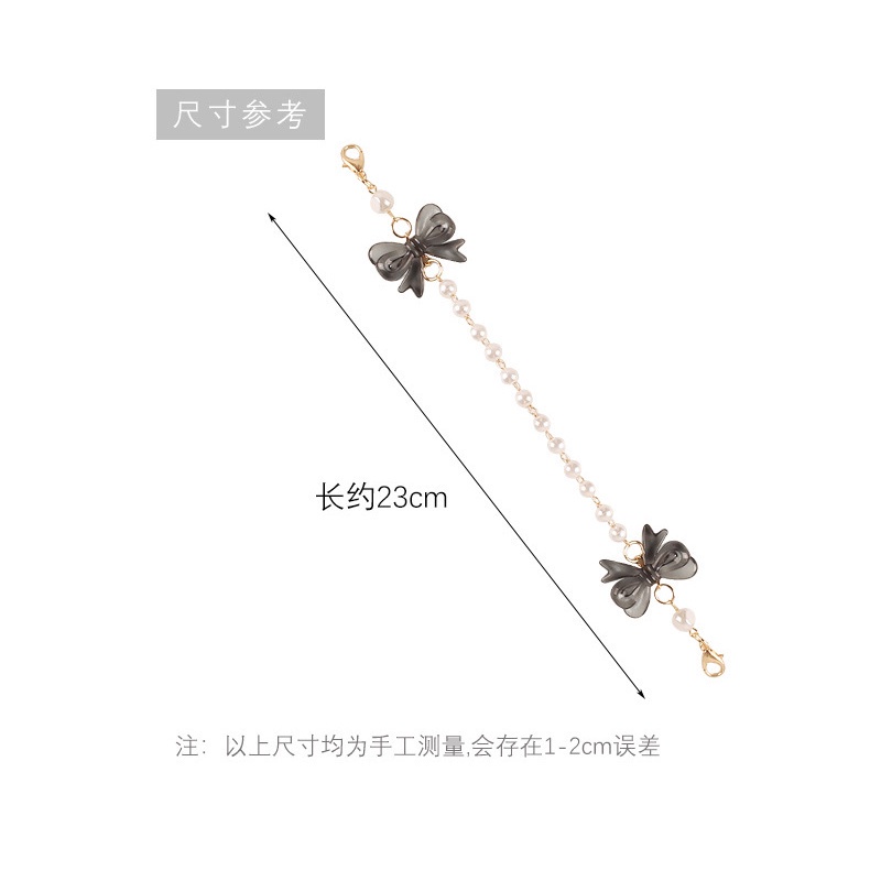 Dây Đeo Mặt Nạ Ngọc Trai/Bướm/Bướm/Mặt Nạ Dài 23CM