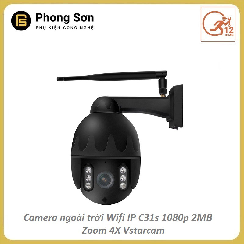 Camera giám sát Wifi IP ngoài trời C31S 1080p - 2MB zoom 4X Vstarcam - Có ghi âm thanh