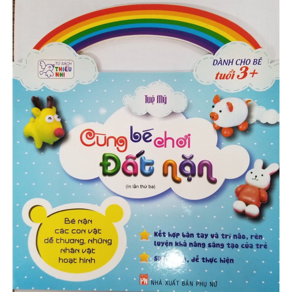 Sách- Combo Cùng Bé Chơi Đất Nặn- Bé Nặn Hoa Quả- Bé Nặn Con Vật